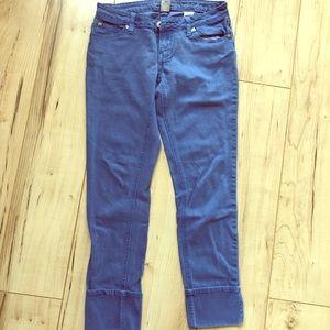 Arizona Pale Blue Skinny Crop Jeans